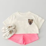 Bear Ribbon Embroidery Tee