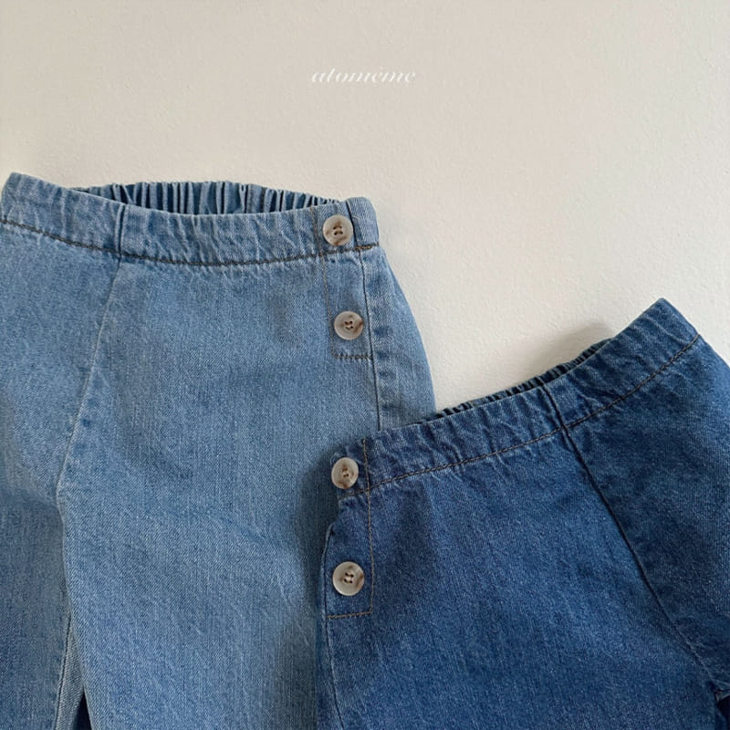 Atomeme - Korean Baby Fashion - #babyboutiqueclothing - Button Wide Denim - 9