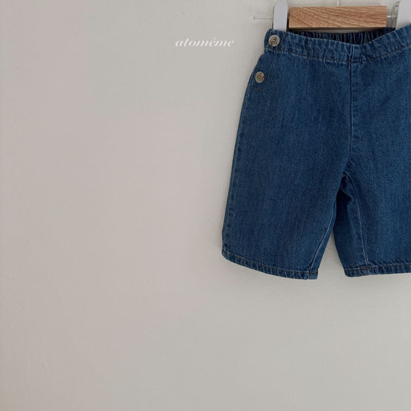 Atomeme - Korean Baby Fashion - #onlinebabyshop - Button Wide Denim - 6