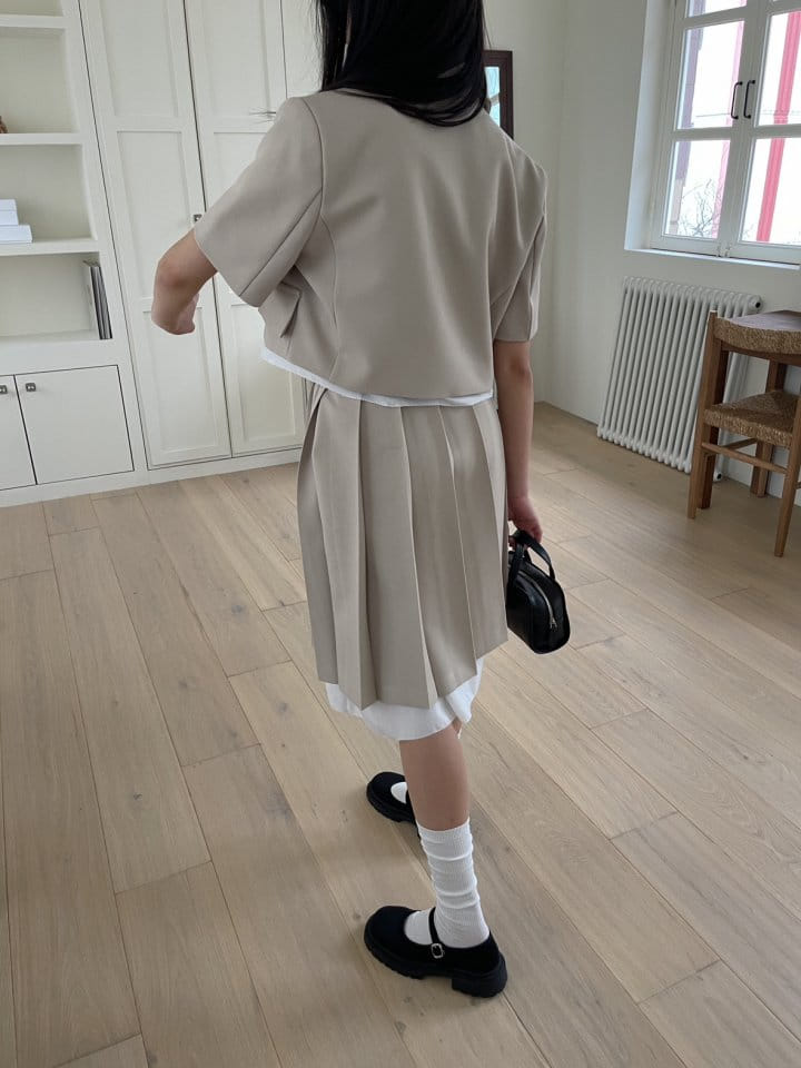 Attention-plz-Korean Women Fashion - #momslook - Chi Chi Wrinkle Skirt - 8