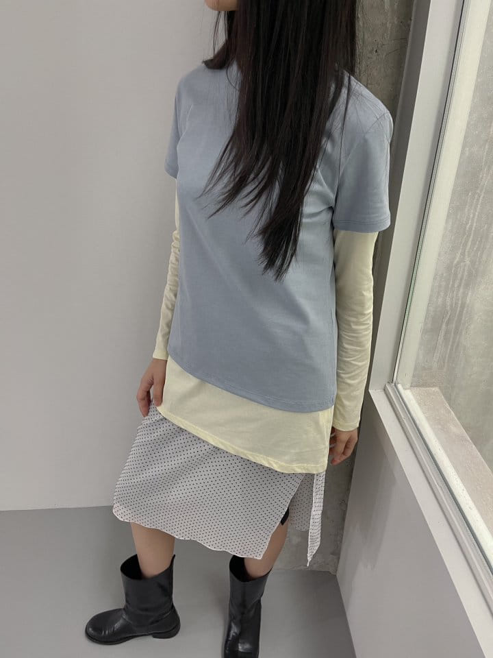 Attention-plz-Korean Women Fashion - #thelittlethings - New Silket Half Tee - 8