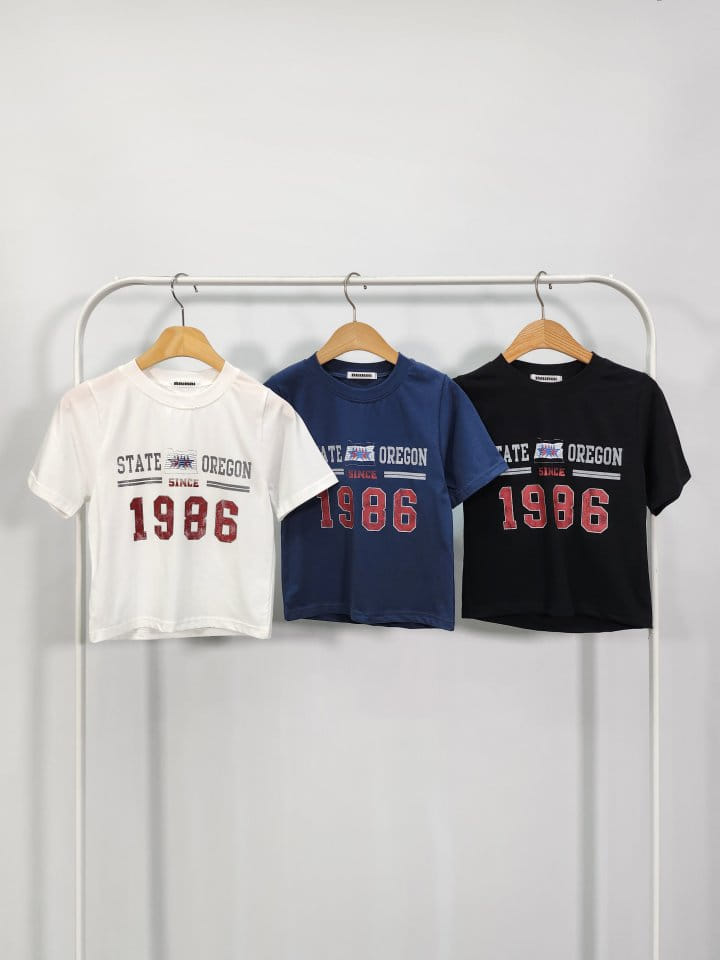 Bbibbi - Korean Women Fashion - #romanticstyle - 1986 Crop Short Sleeve Tee