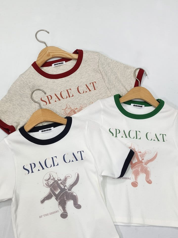 Bbibbi - Korean Women Fashion - #womensfashion - Space Color Short Sleeve Tee