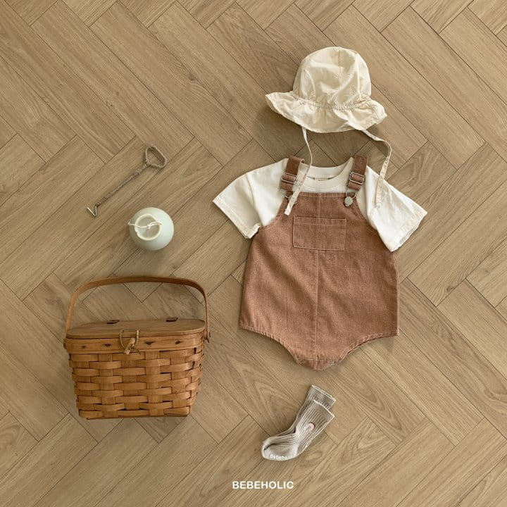 Bebe Holic - Korean Baby Fashion - #babyootd - Pigment Dungarees Body Suit - 8