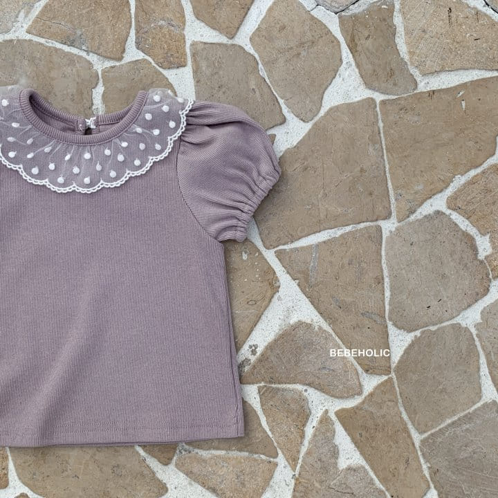 Bebe Holic - Korean Baby Fashion - #babyoutfit - Mesh Dot Tee - 11