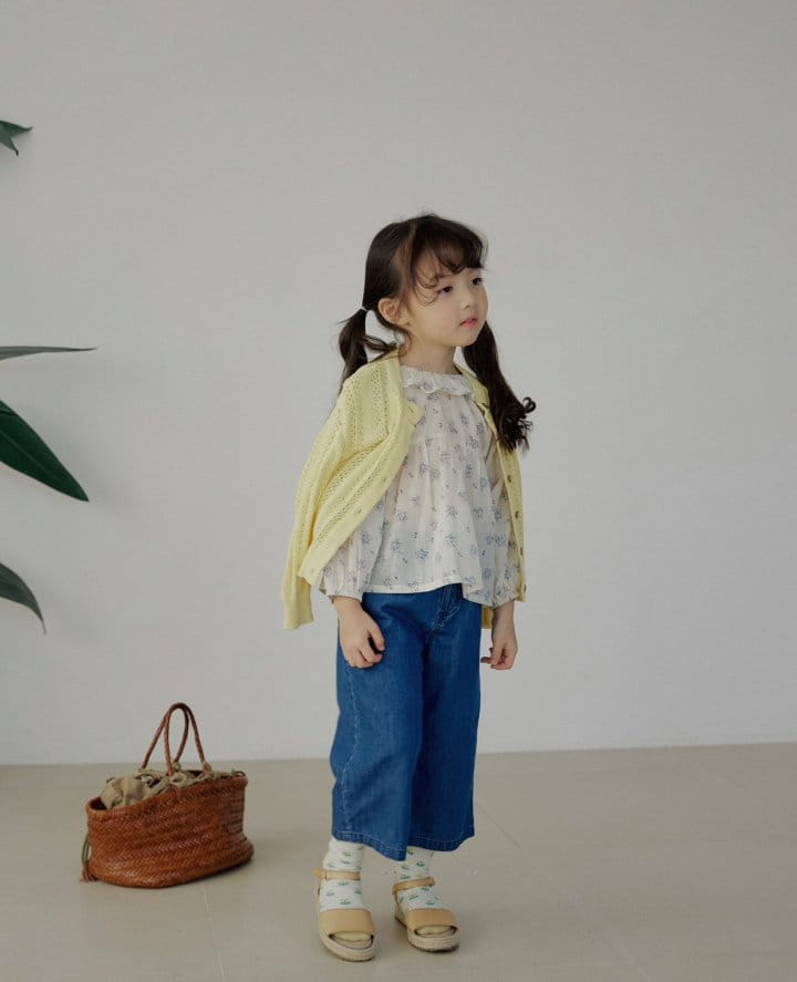 Bienvenu - Korean Children Fashion - #Kfashion4kids - Loose Semi Denim Pants - 5