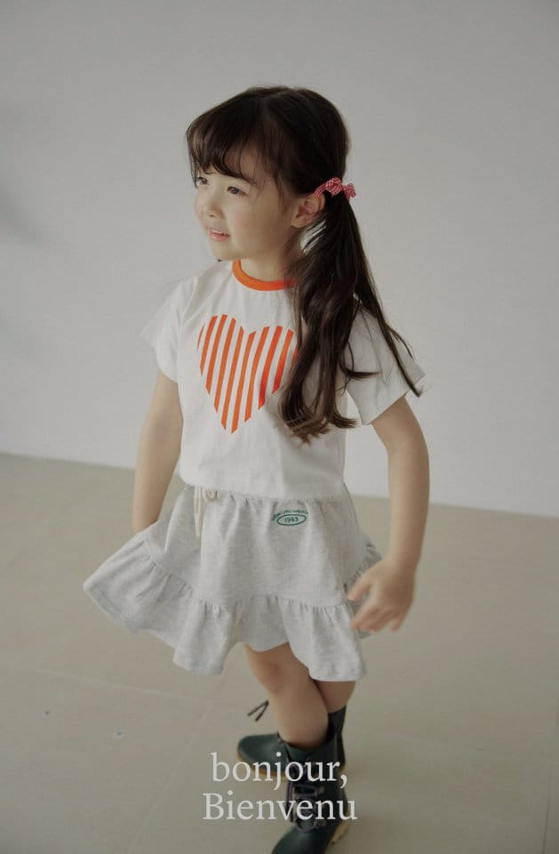 Bienvenu - Korean Children Fashion - #childrensboutique - Heart Short Sleeve Tee - 3