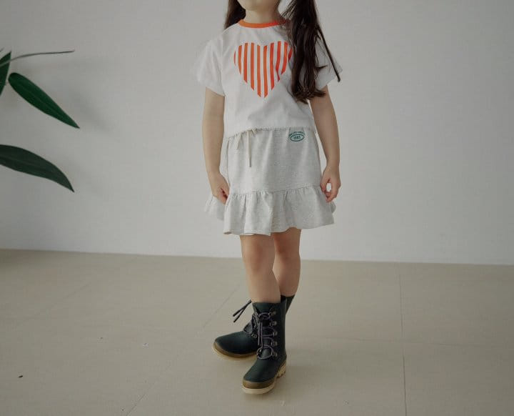 Bienvenu - Korean Children Fashion - #childrensboutique - Heart Short Sleeve Tee - 4