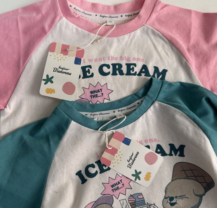 Bienvenu - Korean Children Fashion - #discoveringself - Ice Cream Tee - 7