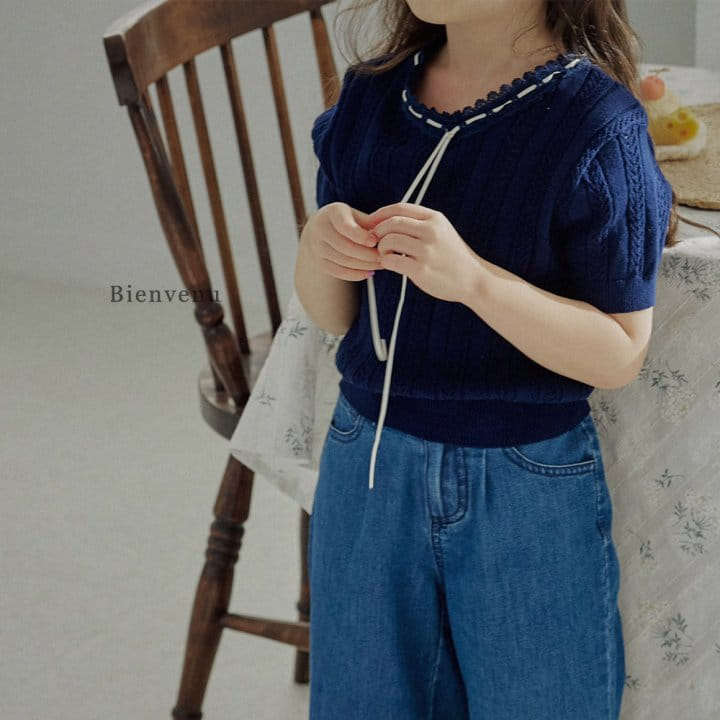 Bienvenu - Korean Children Fashion - #discoveringself - Knit Ribbon Tee