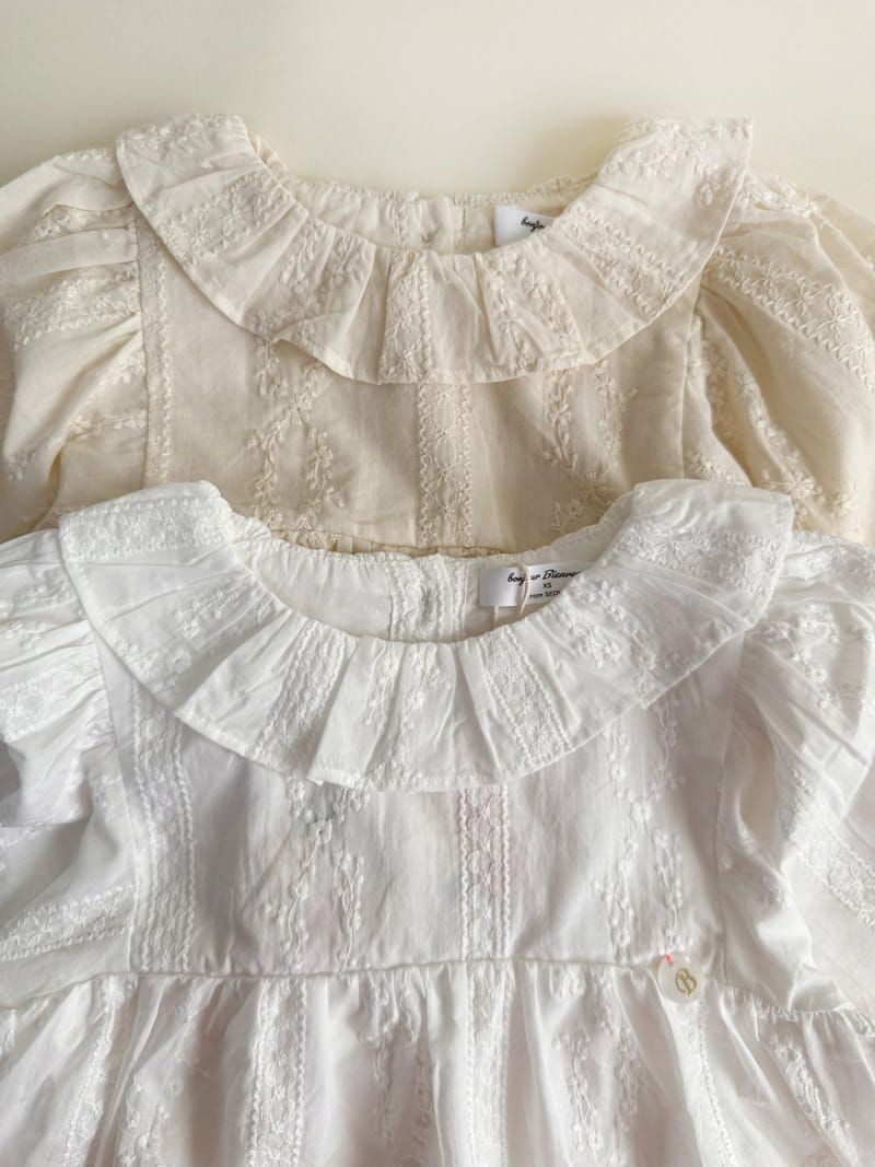 Bienvenu - Korean Children Fashion - #fashionkids - Empire Jacquard Blouse  - 5