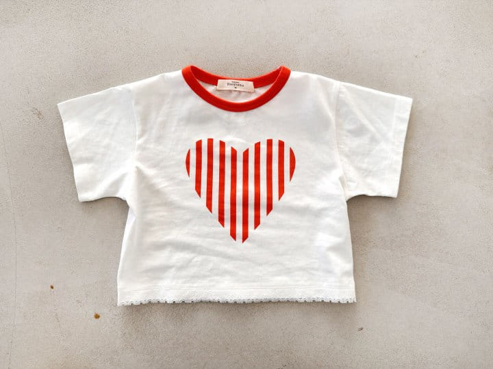 Bienvenu - Korean Children Fashion - #kidzfashiontrend - Heart Short Sleeve Tee - 9