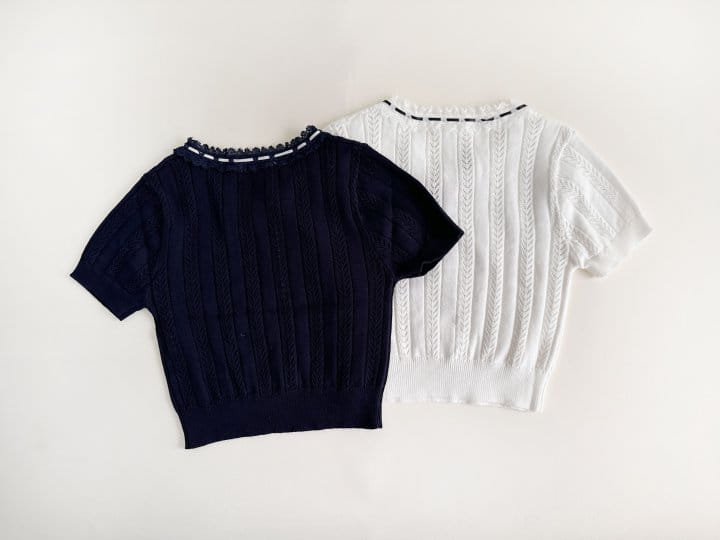 Bienvenu - Korean Children Fashion - #littlefashionista - Knit Ribbon Tee - 7