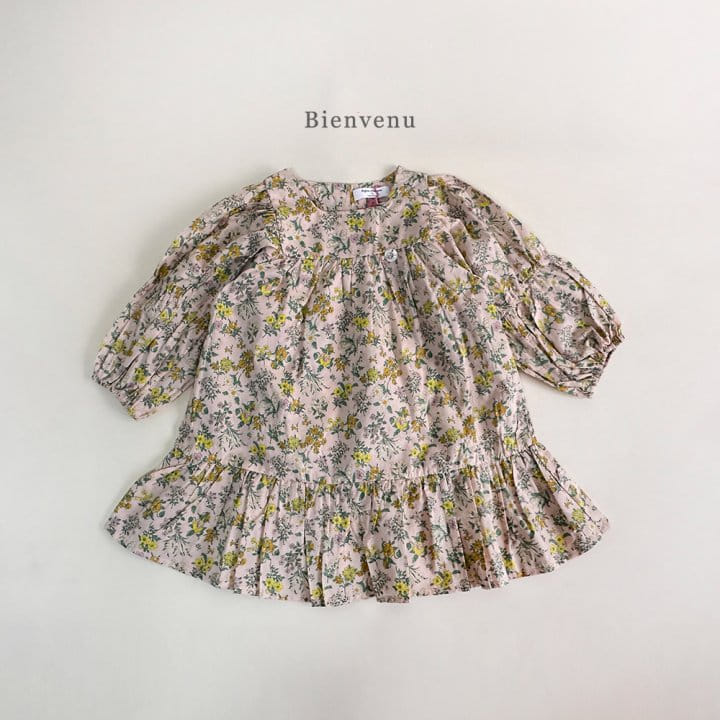 Bienvenu - Korean Children Fashion - #littlefashionista - Wild Flower Shirring One-Piece