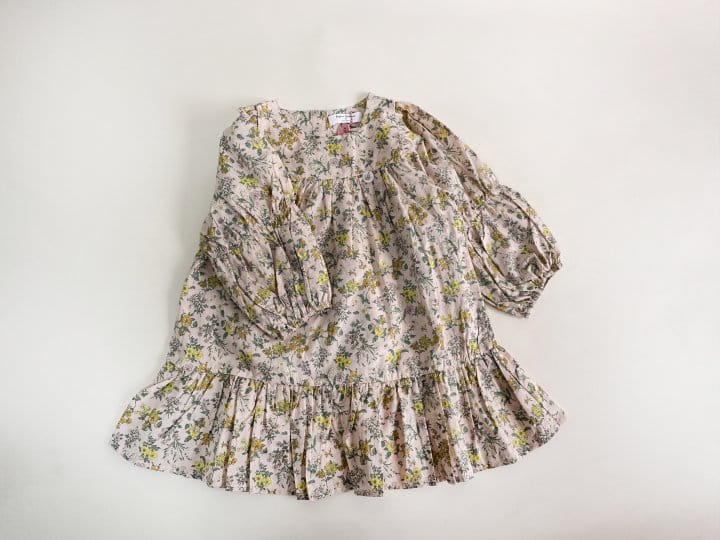 Bienvenu - Korean Children Fashion - #magicofchildhood - Wild Flower Shirring One-Piece - 2