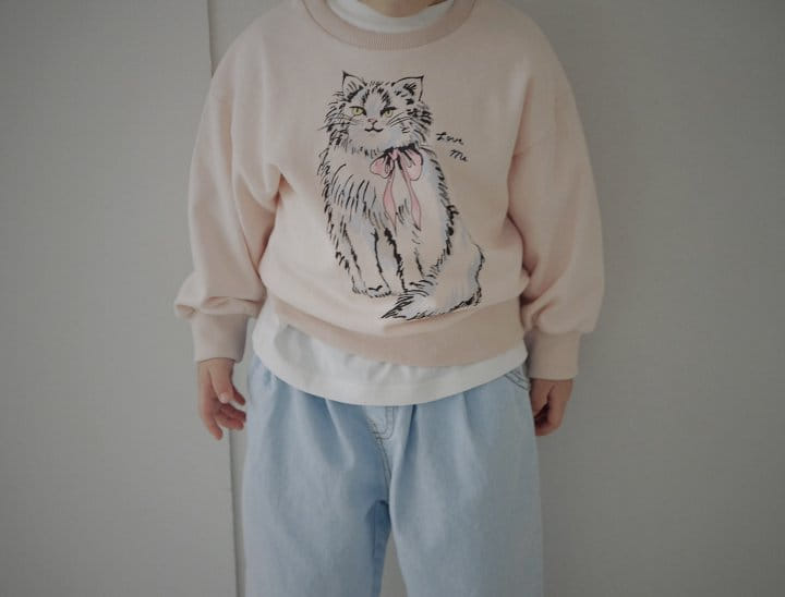 Bienvenu - Korean Children Fashion - #prettylittlegirls - Cat Sweatshirt - 3