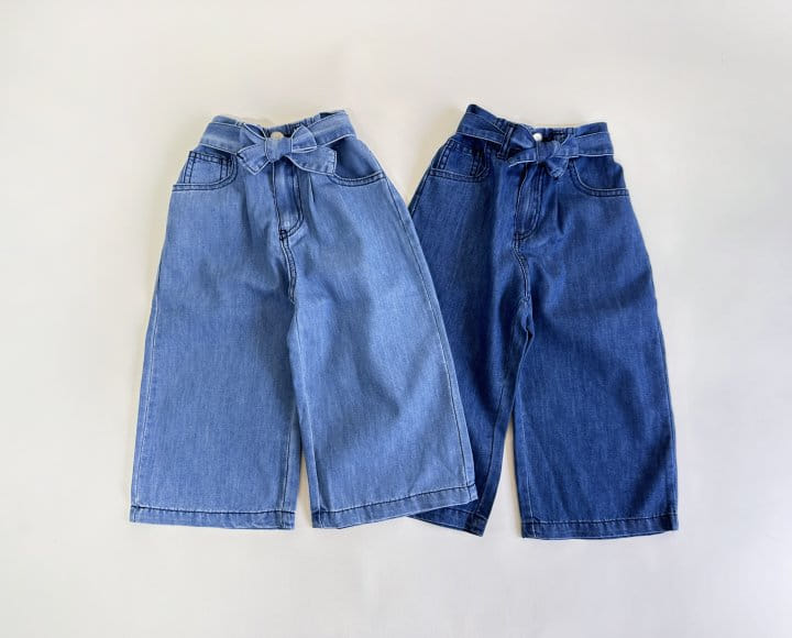 Bienvenu - Korean Children Fashion - #prettylittlegirls - Loose Semi Denim Pants - 9