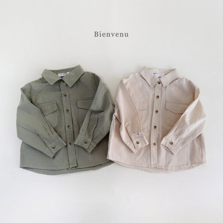 Bienvenu - Korean Women Fashion - #womensfashion - Pocket Over Fit Shirt