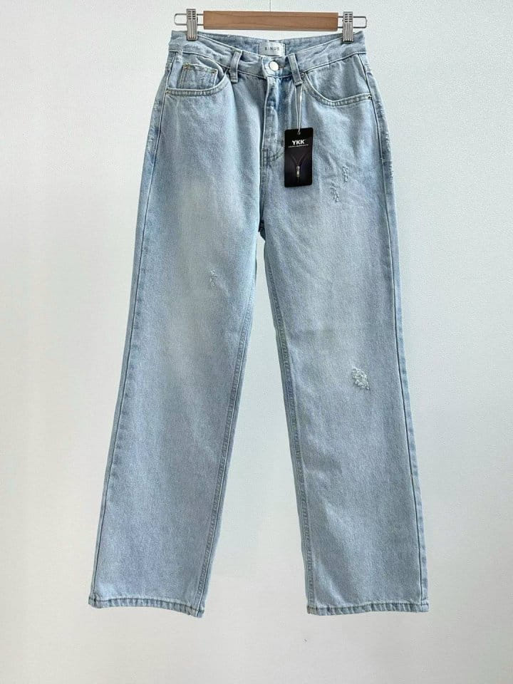 Binus - Korean Women Fashion - #womensfashion - Washing Denim Pants - 6