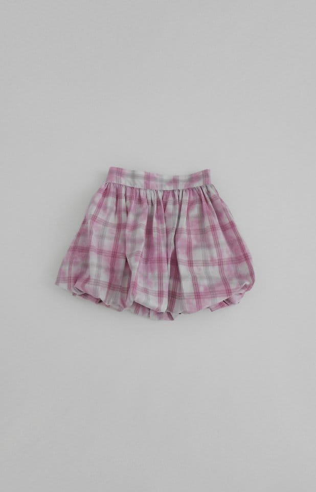 Black Fuchsia - Korean Women Fashion - #restrostyle - Check Balloon Mini Skirt - 6