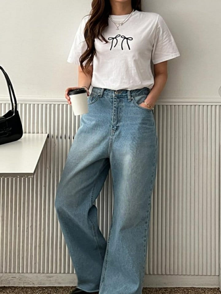 Brick - Korean Women Fashion - #restrostyle - Lizzy Denim Pants - 4