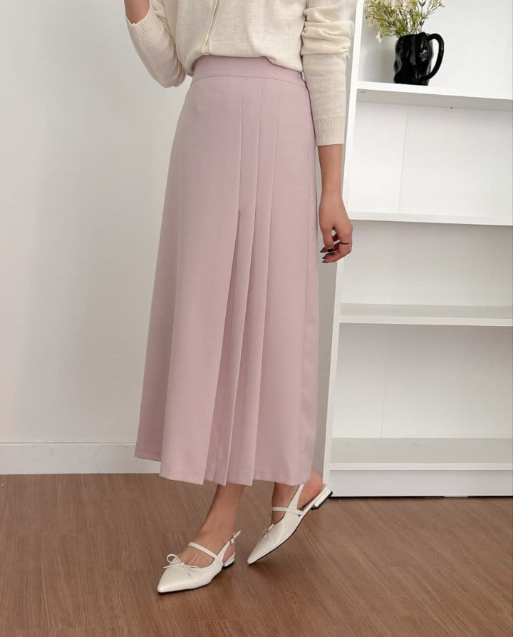 Bytheshew - Korean Women Fashion - #womensfashion - One Side Wrinkle Skirt - 2