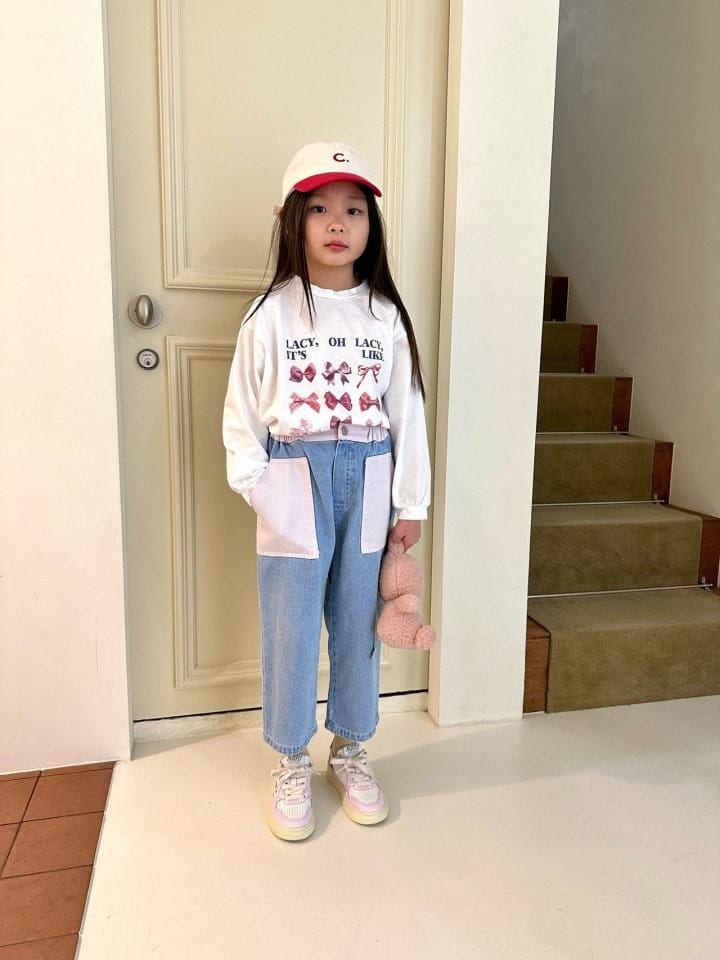 Coco-beige - Korean Children Fashion - #discoveringself - Pocket Denim Pants - 5