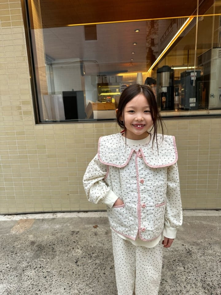 Coco-beige - Korean Children Fashion - #kidsshorts - Spring Flower Sweatshirt - 3