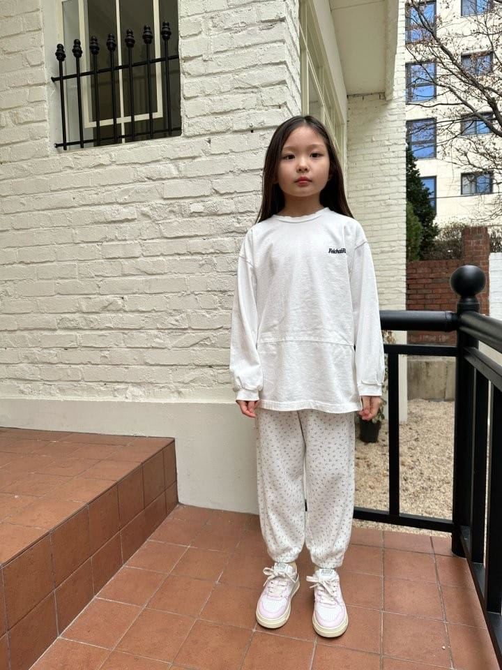 Coco-beige - Korean Children Fashion - #magicofchildhood - Small Flower Jogger Pants