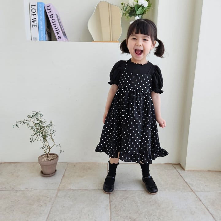 Color - Korean Children Fashion - #minifashionista - Romance Dot Jumper Skirt