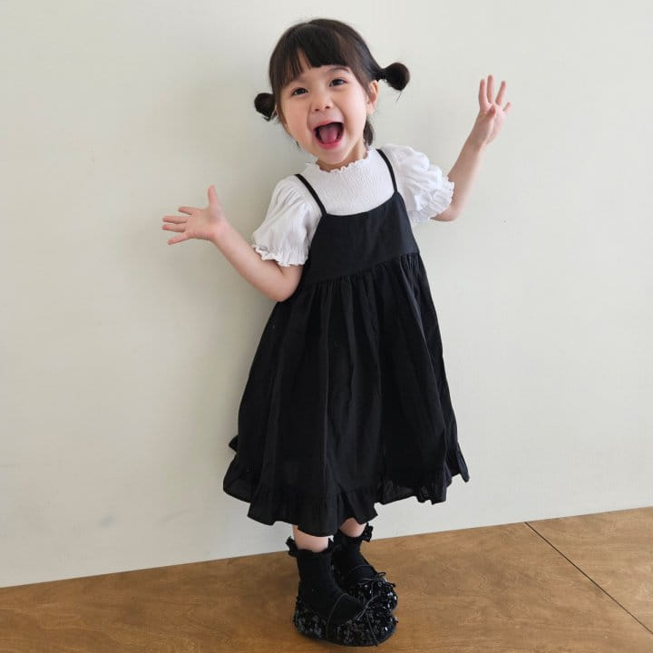 Color - Korean Children Fashion - #prettylittlegirls - Romance Black Jumper Skirt