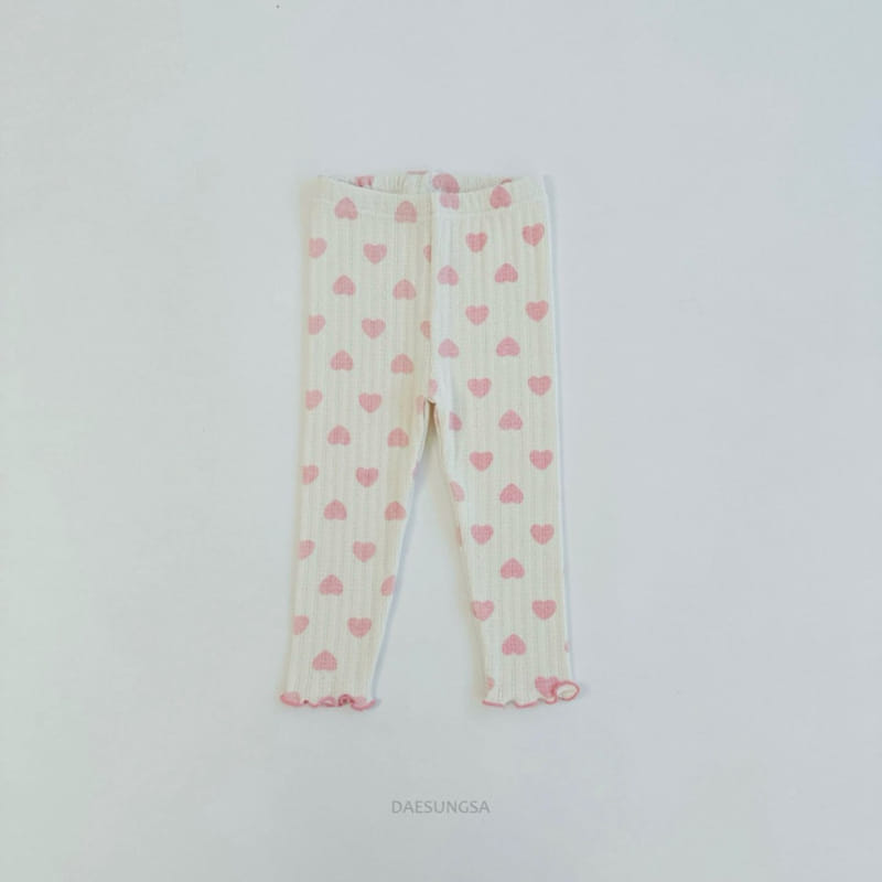 Dae Sung Sa - Korean Children Fashion - #Kfashion4kids - Heart Rib Leggings - 3