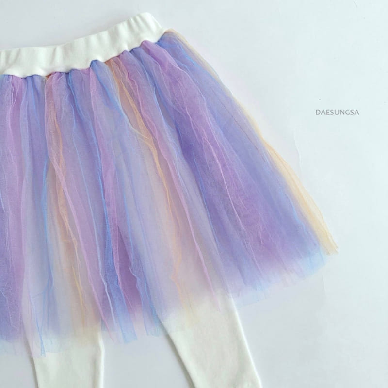 Dae Sung Sa - Korean Children Fashion - #Kfashion4kids - Rainbow Sha Skirt Leggings - 6