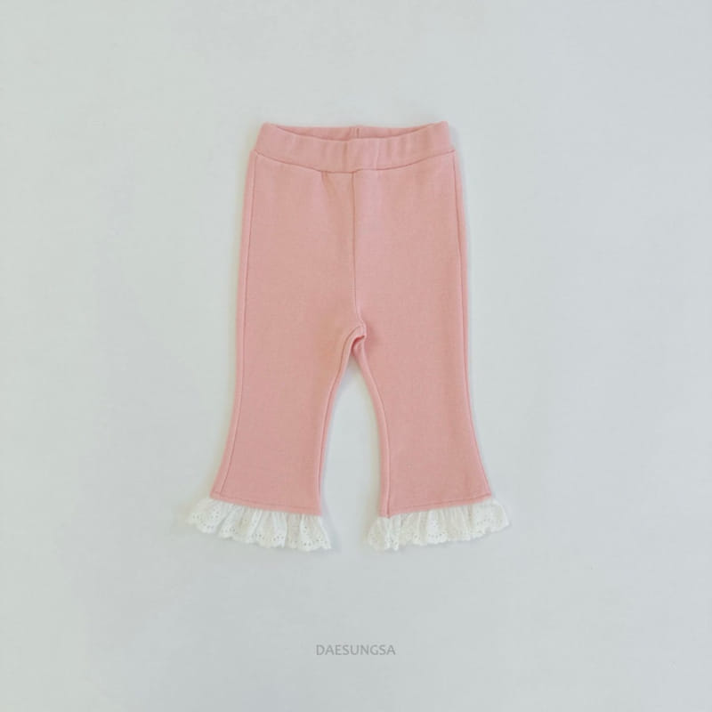 Dae Sung Sa - Korean Children Fashion - #childrensboutique - Lace Wide Pants - 3