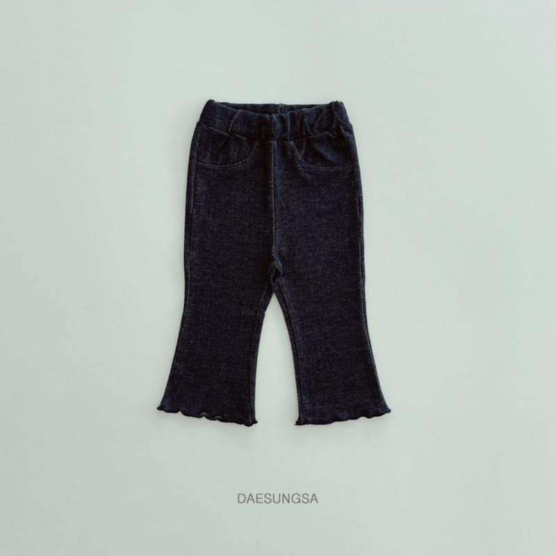 Dae Sung Sa - Korean Children Fashion - #childrensboutique - Denim Terry Wide Pants - 6