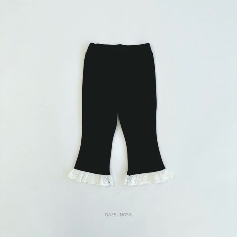 Dae Sung Sa - Korean Children Fashion - #childrensboutique - Lace Wide Pants - 4