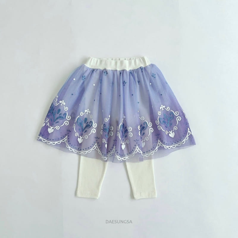 Dae Sung Sa - Korean Children Fashion - #designkidswear - Elsa Ann Skirt Leggings - 2