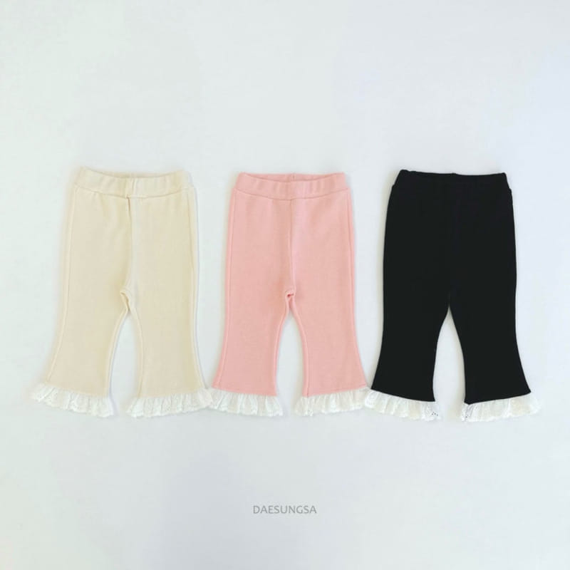 Dae Sung Sa - Korean Children Fashion - #fashionkids - Lace Wide Pants - 6