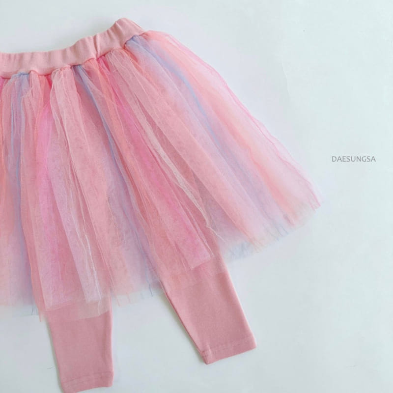 Dae Sung Sa - Korean Children Fashion - #fashionkids - Rainbow Sha Skirt Leggings - 2