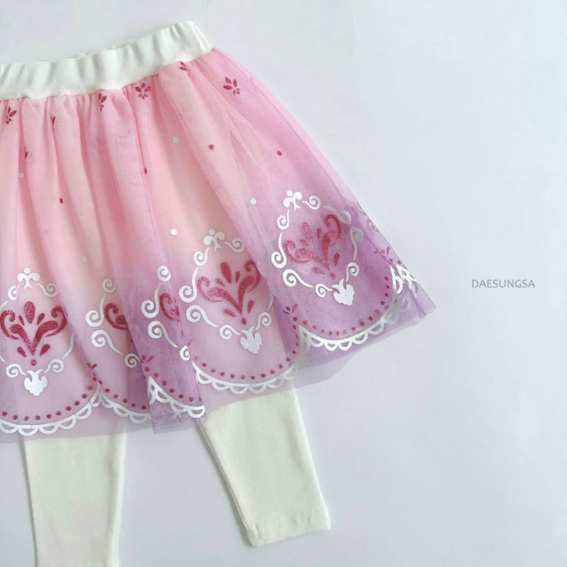 Dae Sung Sa - Korean Children Fashion - #kidsshorts - Elsa Ann Skirt Leggings - 5