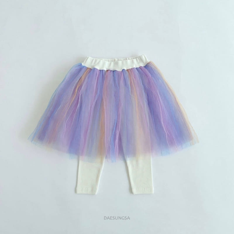 Dae Sung Sa - Korean Children Fashion - #kidsshorts - Rainbow Sha Skirt Leggings - 4