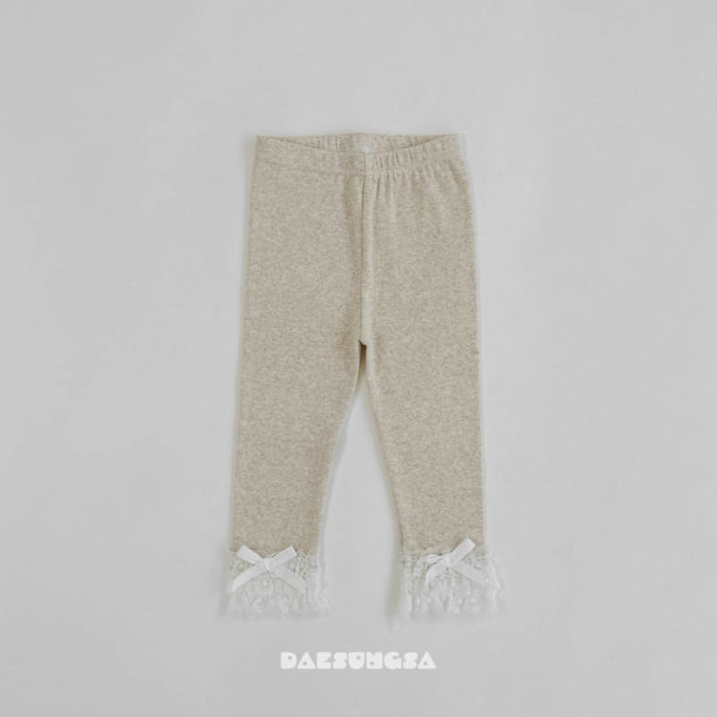 Dae Sung Sa - Korean Children Fashion - #kidzfashiontrend - Barbi Lace Leggings - 3