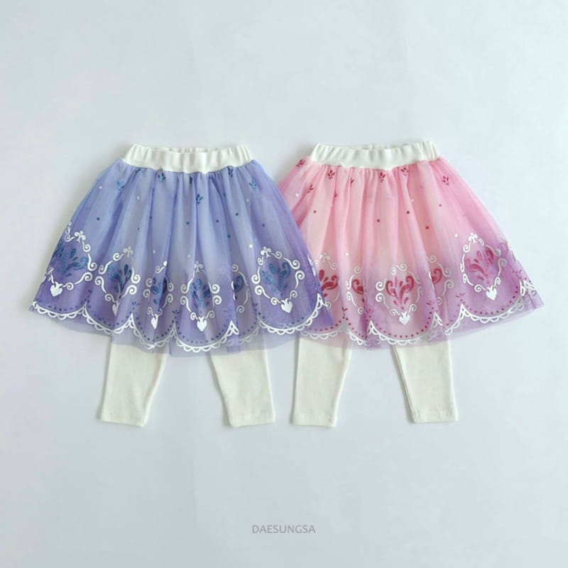 Dae Sung Sa - Korean Children Fashion - #kidzfashiontrend - Elsa Ann Skirt Leggings - 7