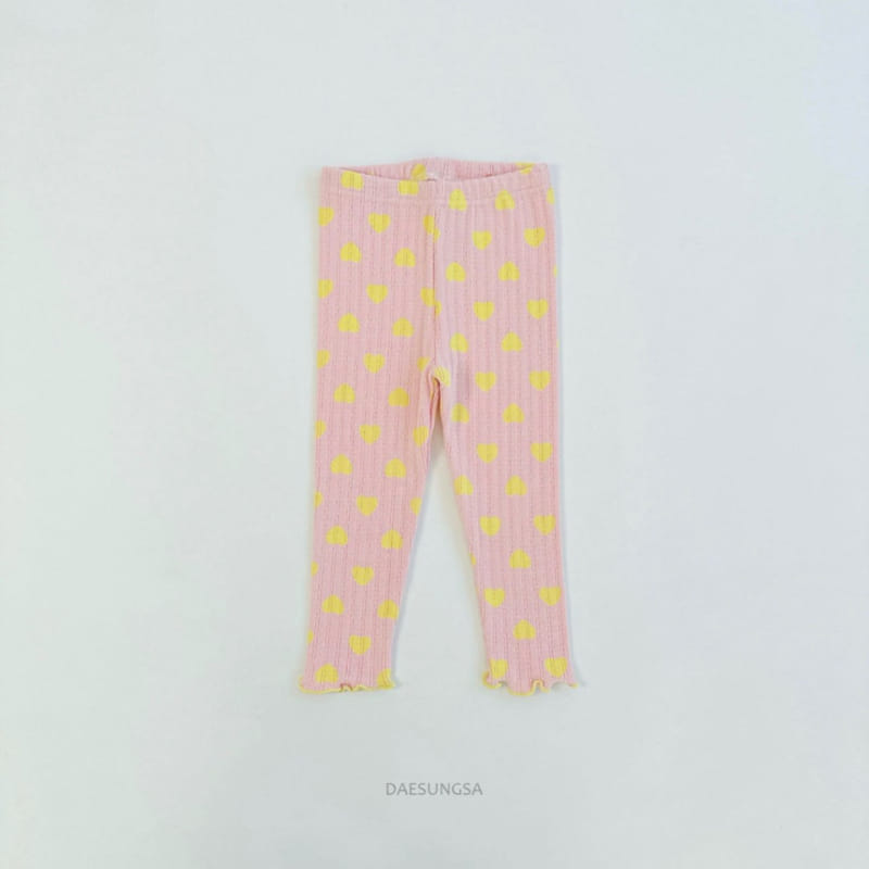 Dae Sung Sa - Korean Children Fashion - #Kfashion4kids - Heart Rib Leggings - 4