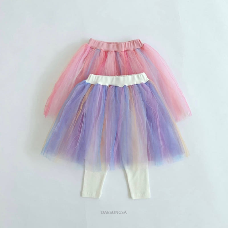 Dae Sung Sa - Korean Children Fashion - #littlefashionista - Rainbow Sha Skirt Leggings - 7