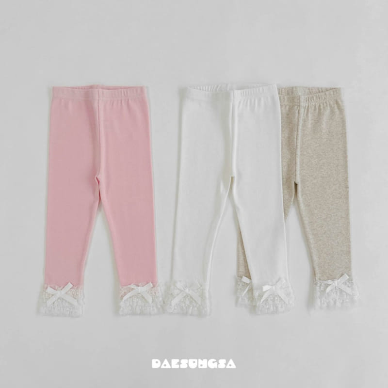 Dae Sung Sa - Korean Children Fashion - #magicofchildhood - Barbi Lace Leggings - 6