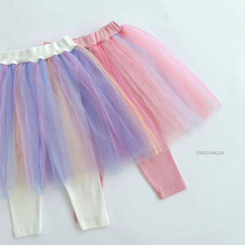 Dae Sung Sa - Korean Children Fashion - #magicofchildhood - Rainbow Sha Skirt Leggings - 8