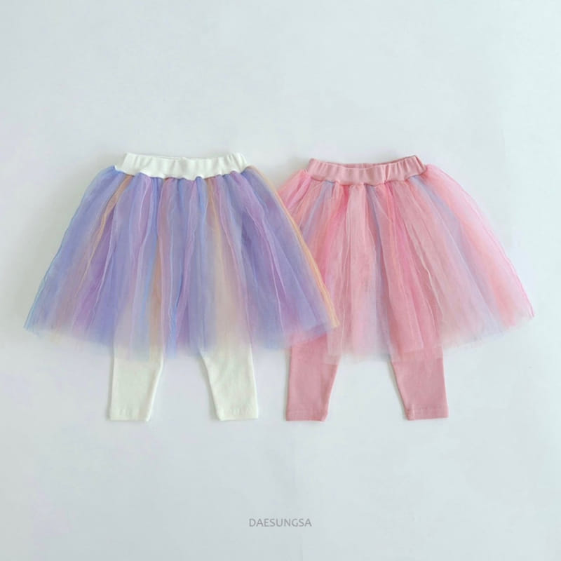 Dae Sung Sa - Korean Children Fashion - #minifashionista - Rainbow Sha Skirt Leggings - 9