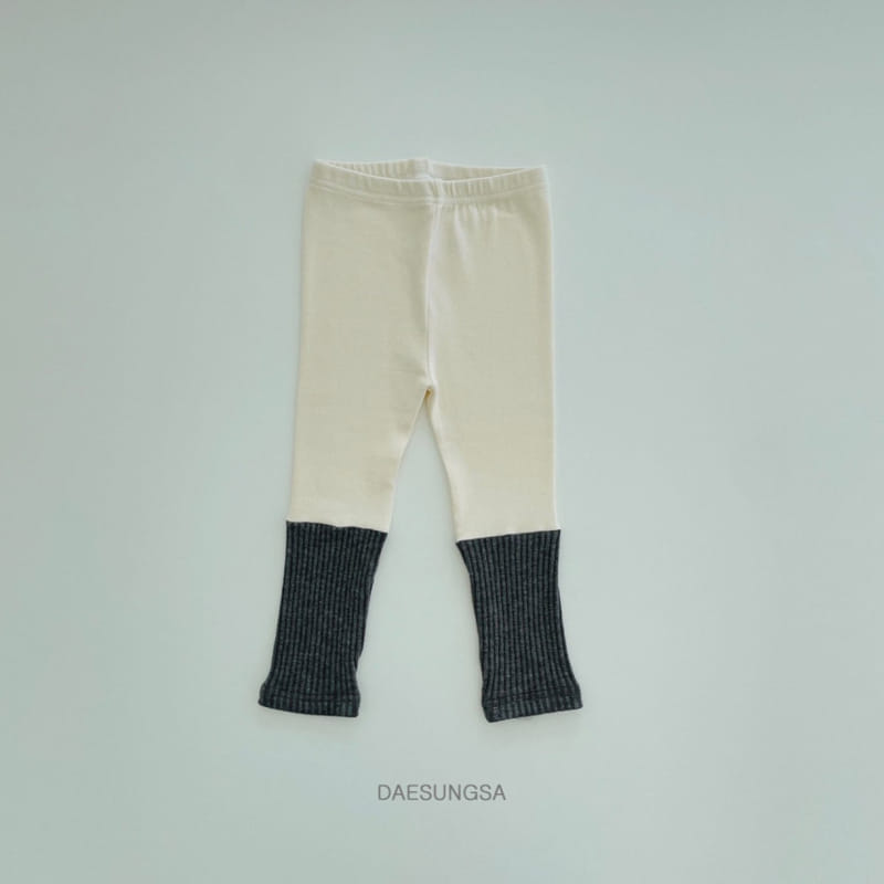 Dae Sung Sa - Korean Children Fashion - #magicofchildhood - Color Two Tone Leggings - 4