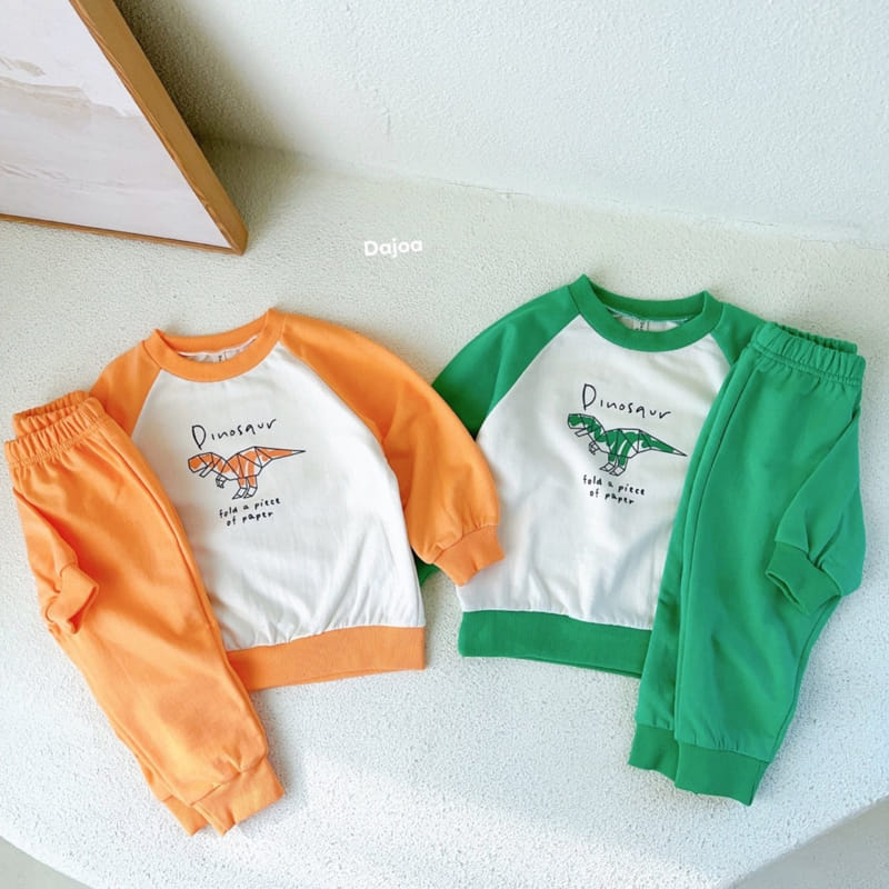 Dajoa - Korean Children Fashion - #designkidswear - Dinosaur Top Bottom Set - 3